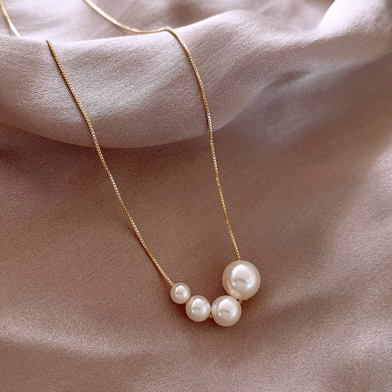 Gouden zoetwaterparel ketting