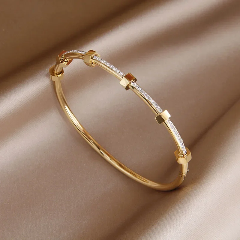 Elegante glanzende gouden armband