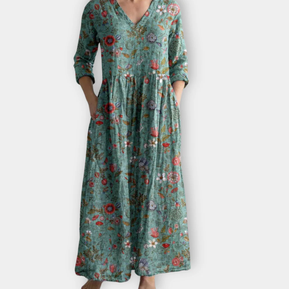 Kenzie - Moeiteloze elegantie in bloemenjurk
