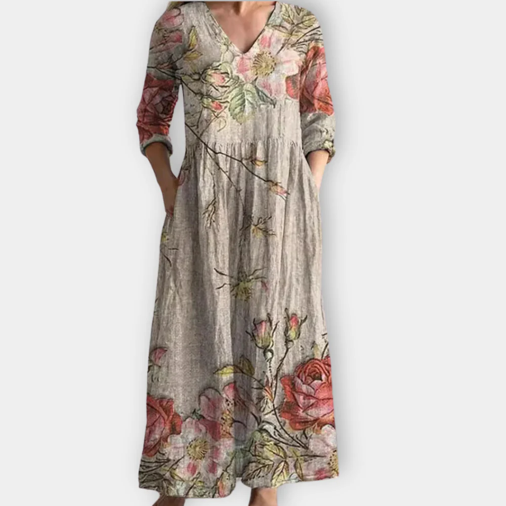 Liora - Zachte ritme Boho maxi-jurk