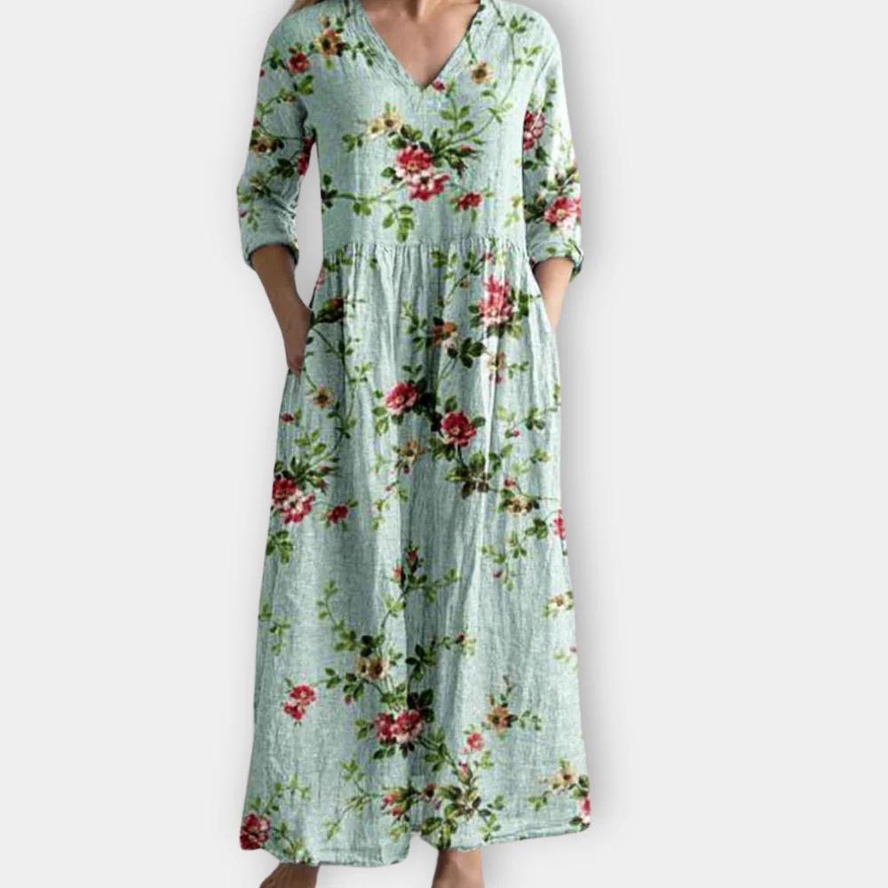 Thalia - Vrijgevochten Boho Maxi-jurk