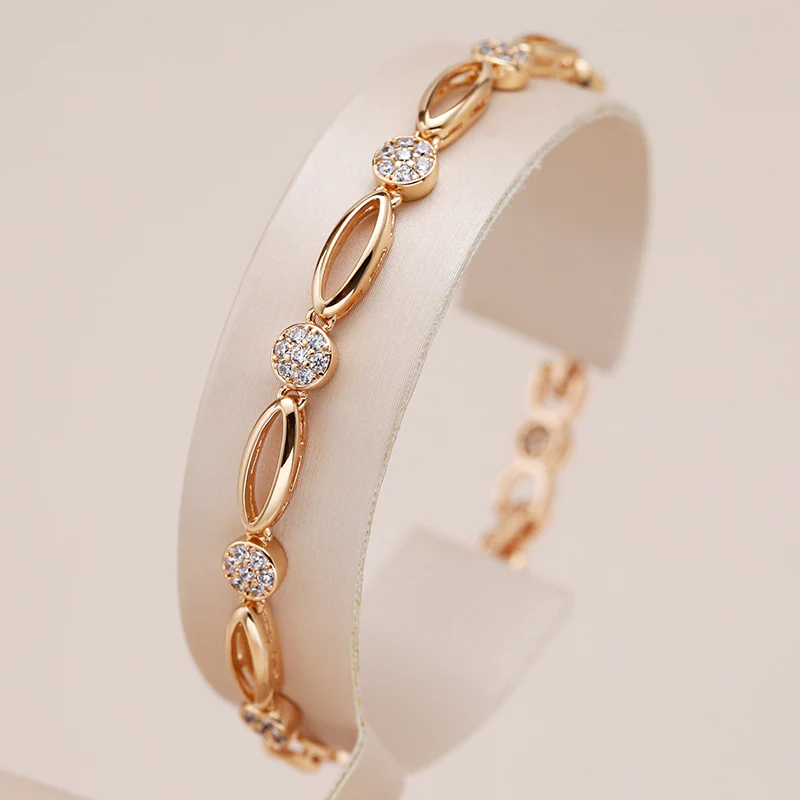 Elegante zirkonia armband in goud