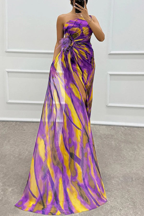 Elena | Levendige maxi-jurk