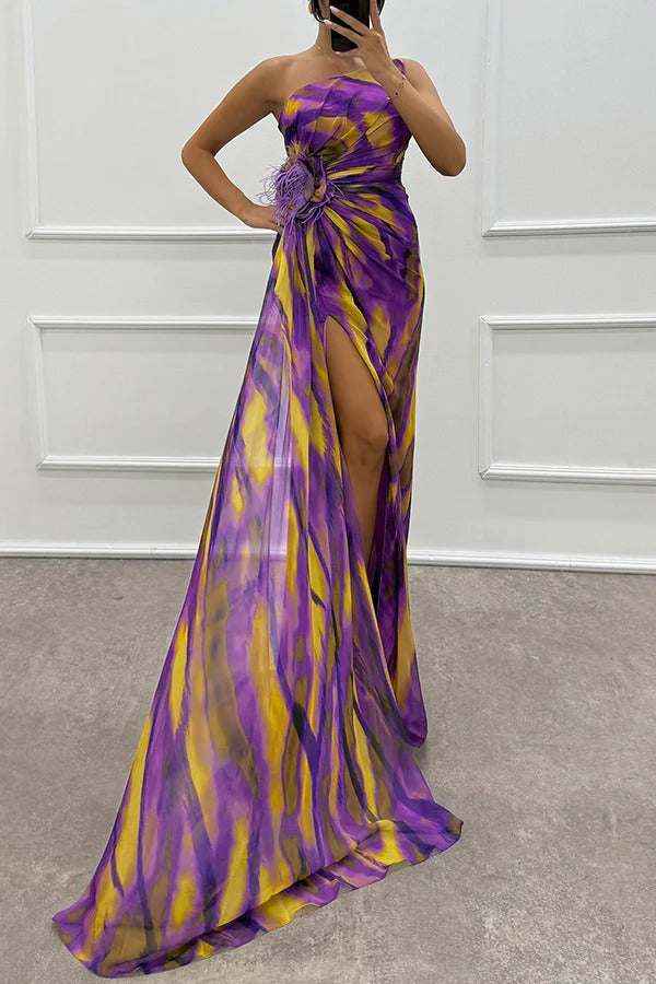 Elena | Levendige maxi-jurk