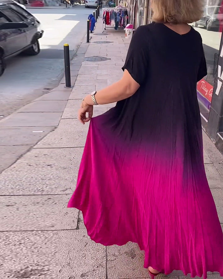 Joan - Zomerse maxi-jurk met kleurverloop