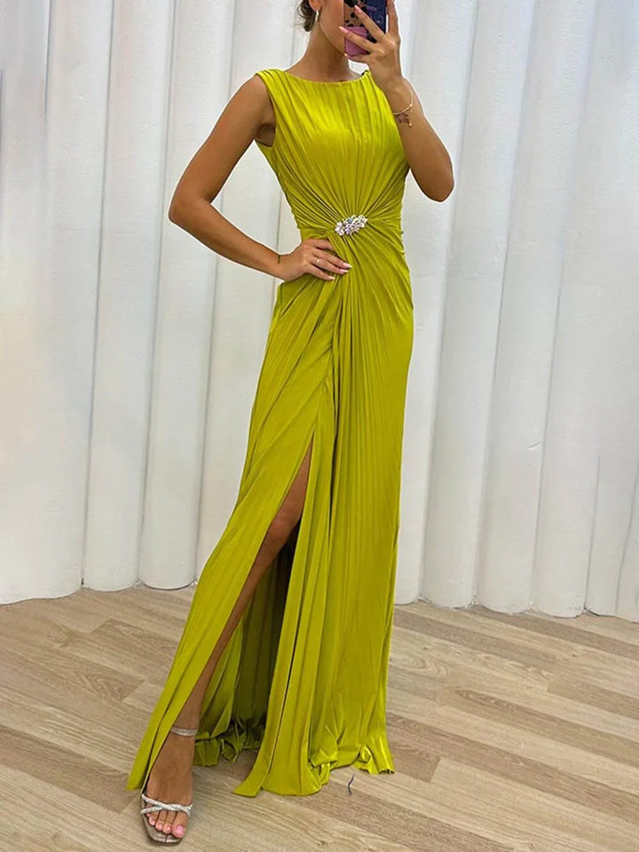 Kendra - Tijdloze, figuurflatterende maxi-jurk met split