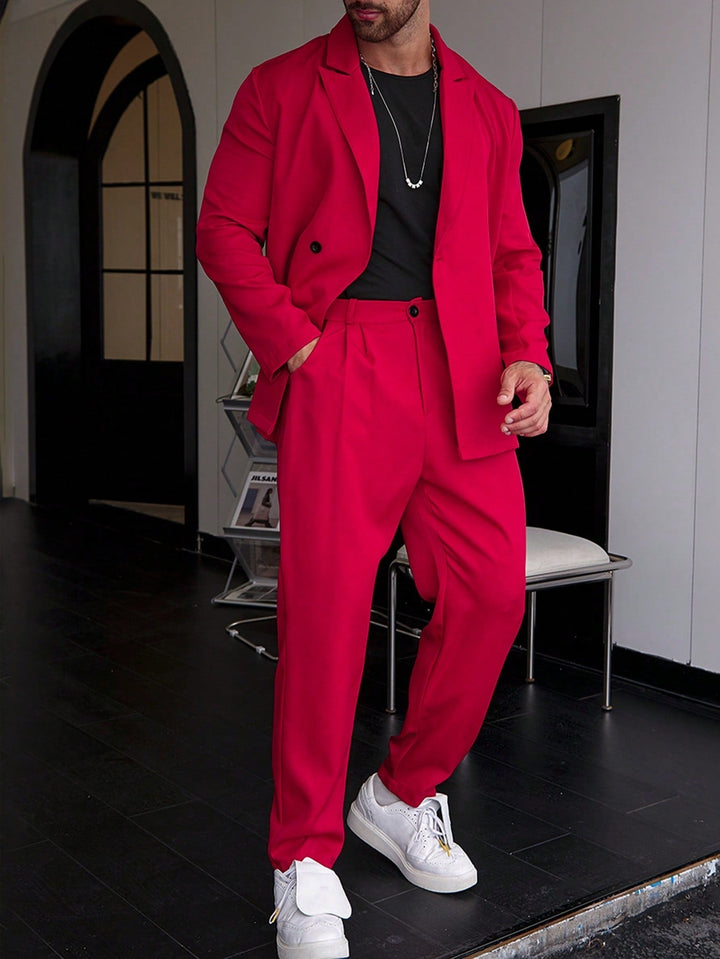 Casual One-Color Men’s Suit