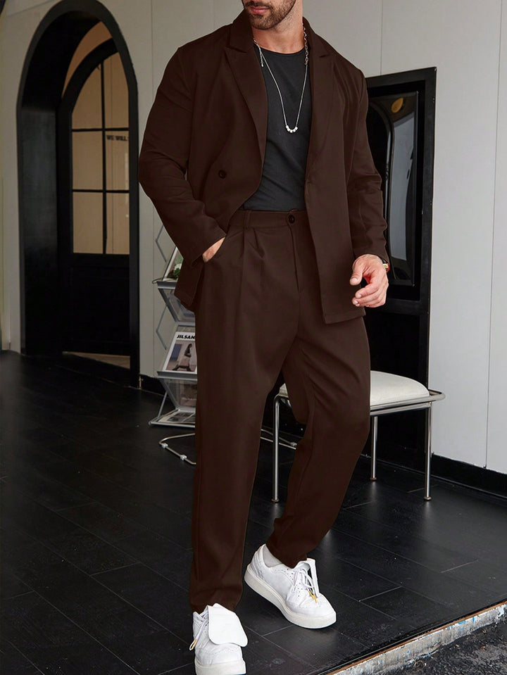 Casual One-Color Men’s Suit