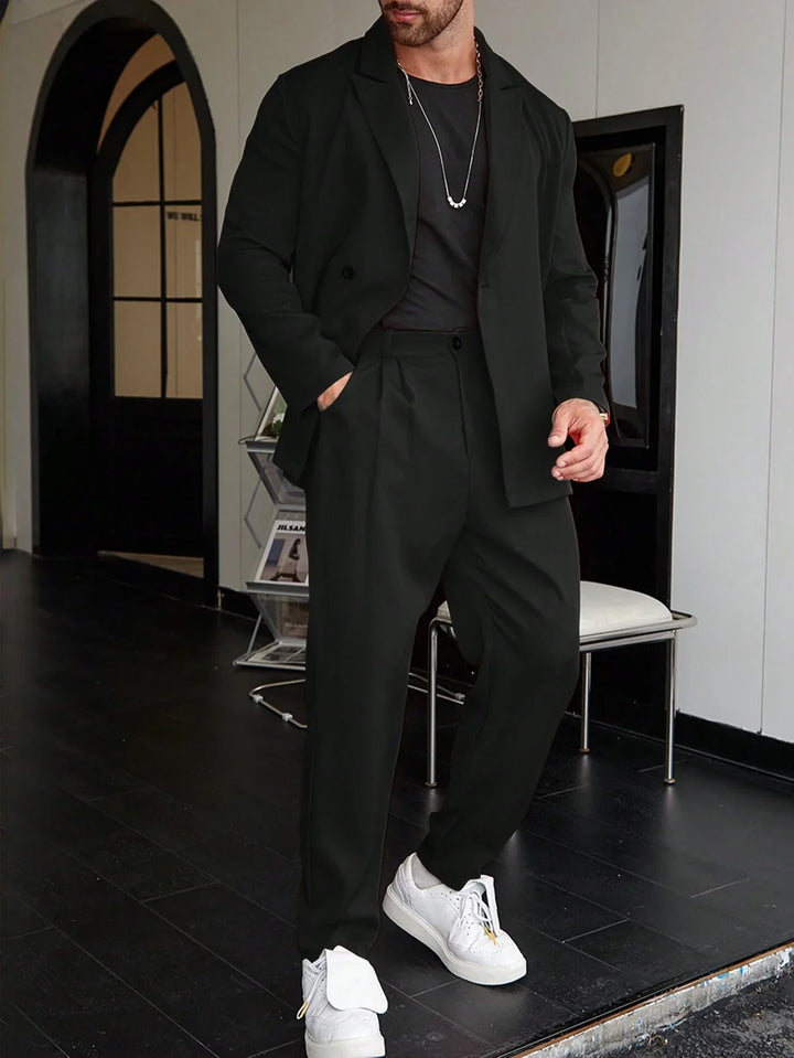 Casual One-Color Men’s Suit