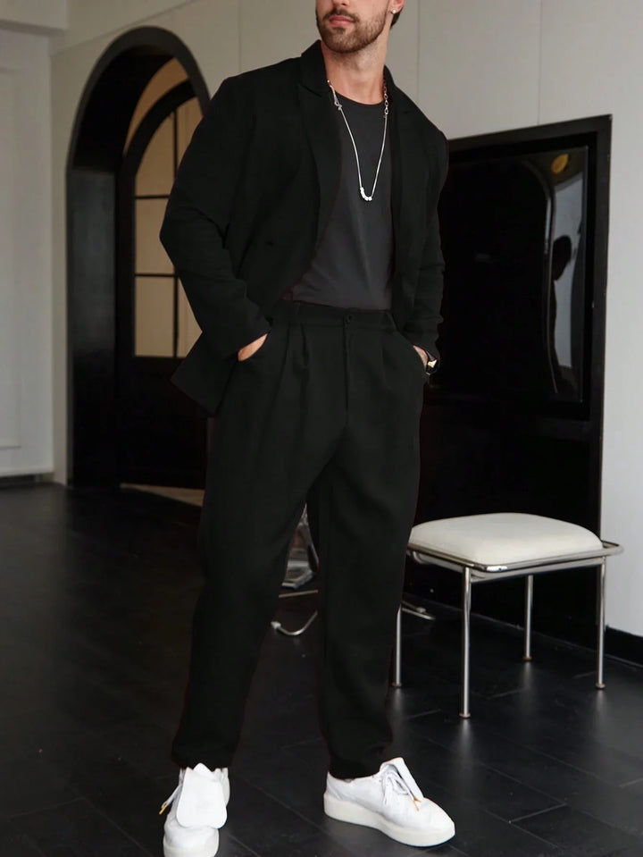 Casual One-Color Men’s Suit