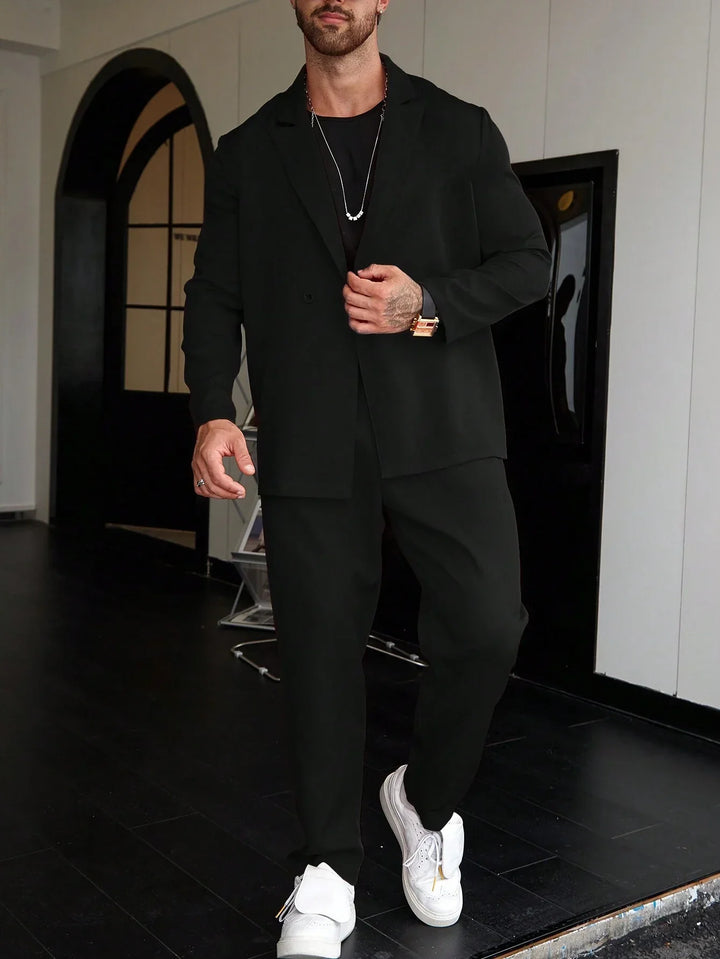 Casual One-Color Men’s Suit