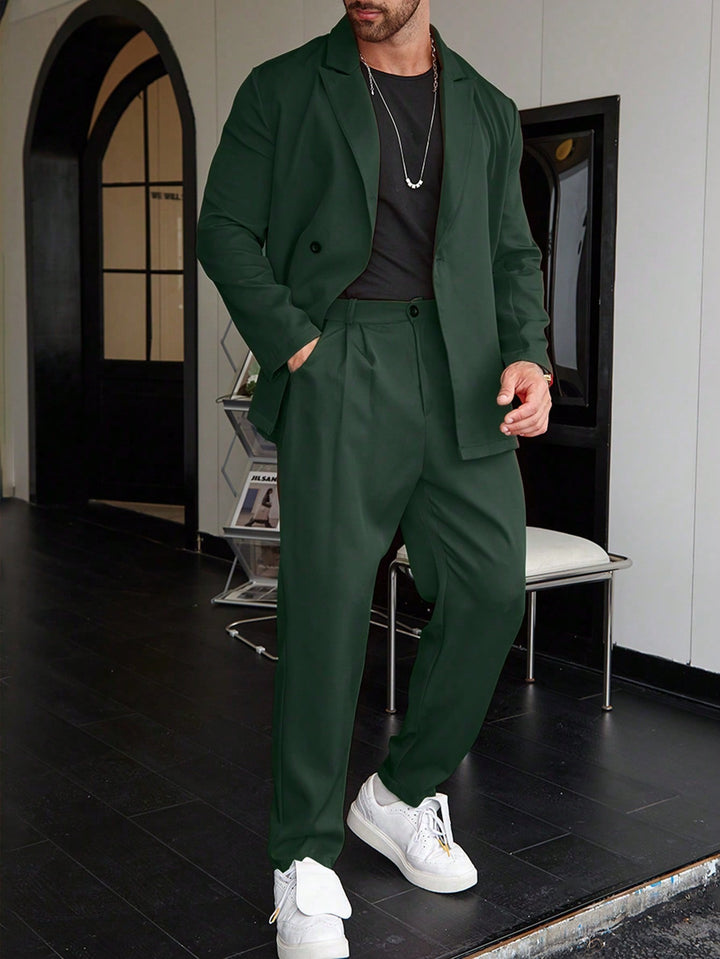 Casual One-Color Men’s Suit