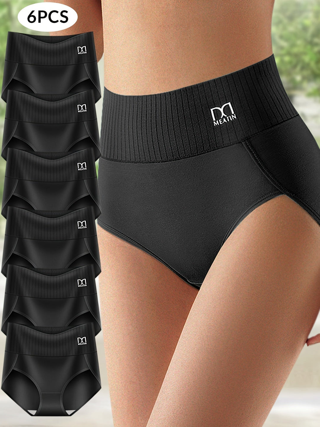 Shaplex™ - Pack of 6 High-Waisted Breathable and Comfortable Shaping Panties