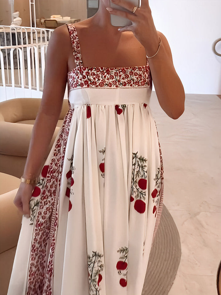 Lyla - Maxi-jurk met spaghettibandjes en bloemenprint