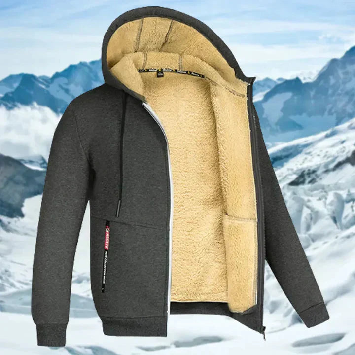 Clark | Men's winter jacket with hood and fleece