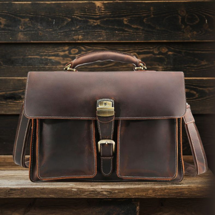 Brown Leather Shoulder Bag | COLMAR