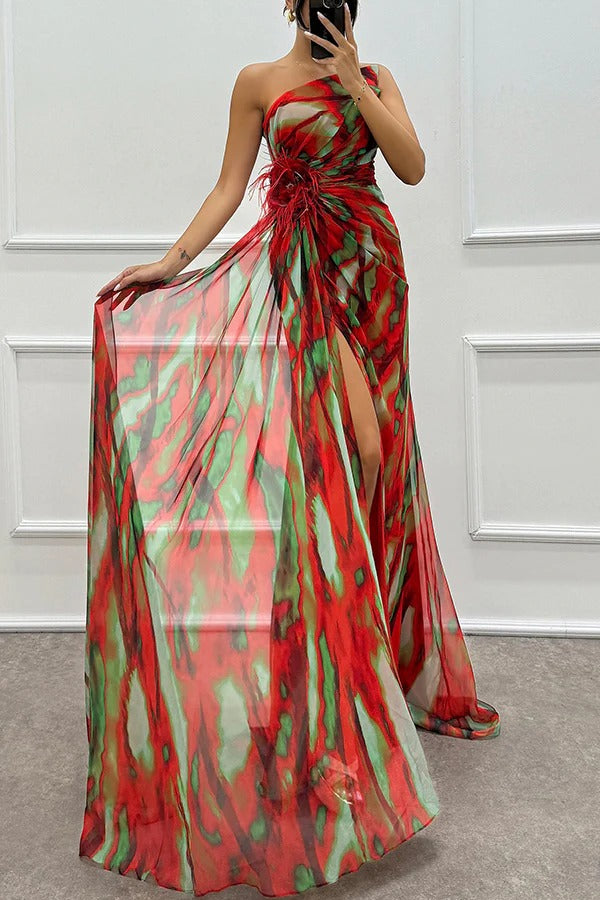 Elena | Levendige maxi-jurk