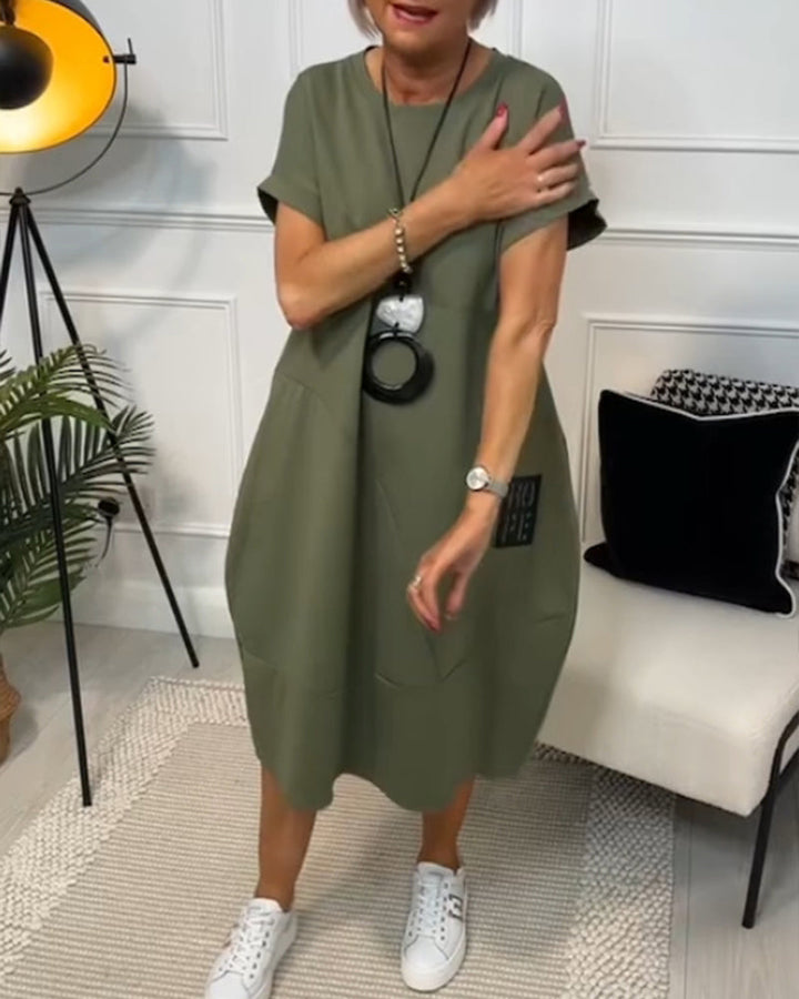 Cleo - Stijlvolle jurk met korte mouwen