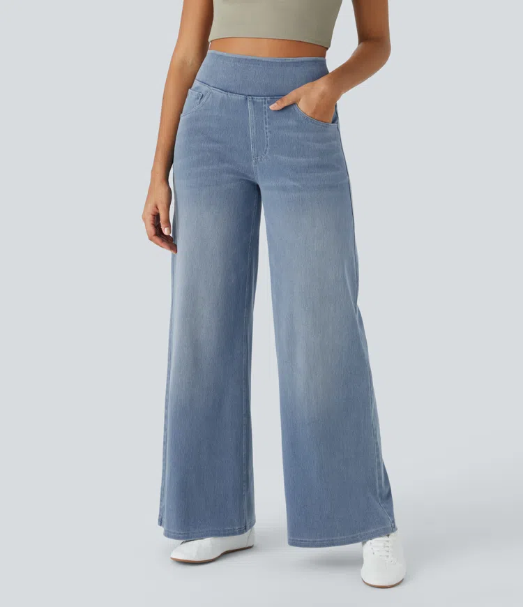 Hazel | Stretch Palazzo Jeans