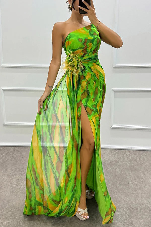 Elena | Levendige maxi-jurk