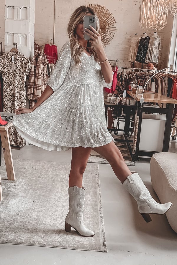 Coco - Mini-jurk met glinsterende pailletten