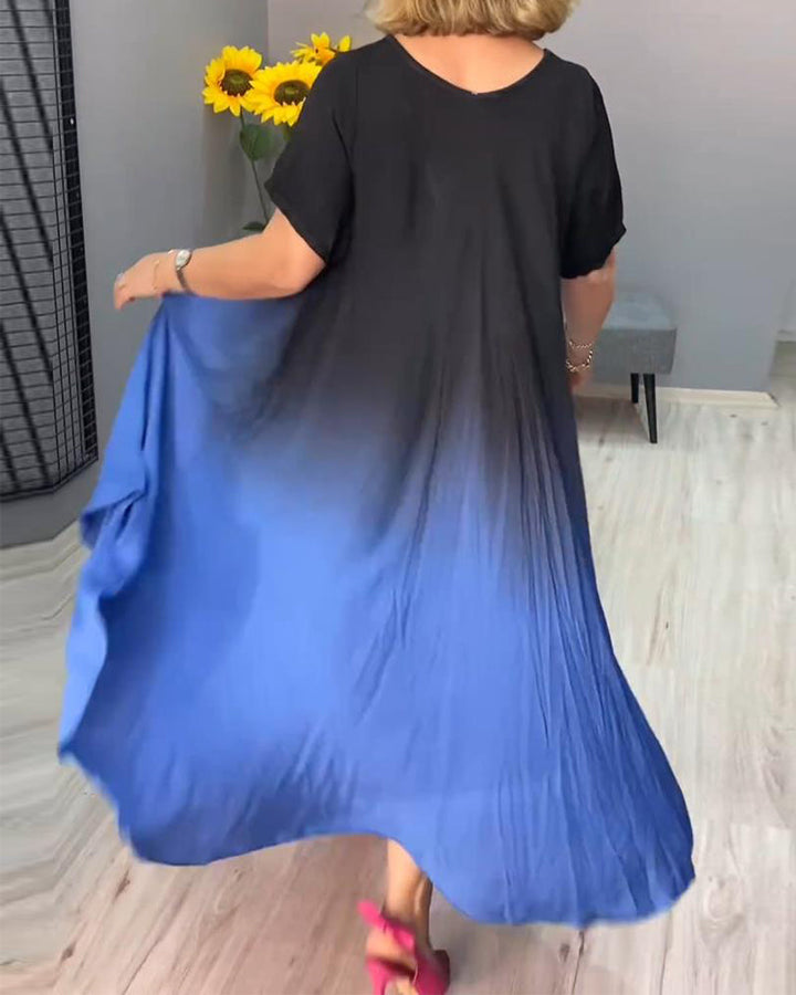 Joan - Zomerse maxi-jurk met kleurverloop