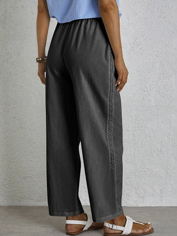 Shania™ - Relaxte broek met knopen