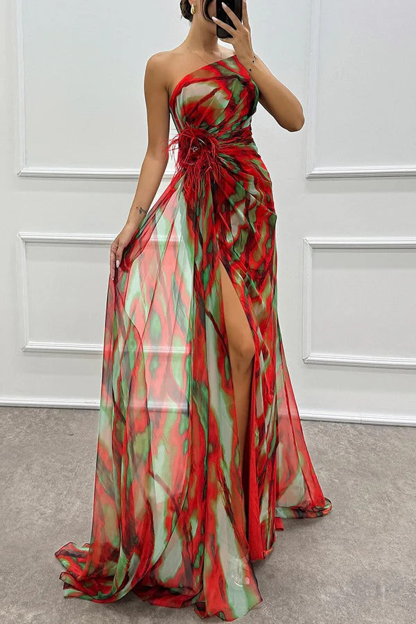 Elena | Levendige maxi-jurk