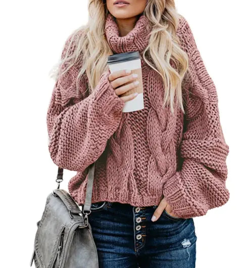 Clemence Luce - Women's High Neck Sweater Style and Warmth