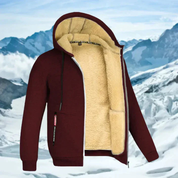 Clark | Men's winter jacket with hood and fleece