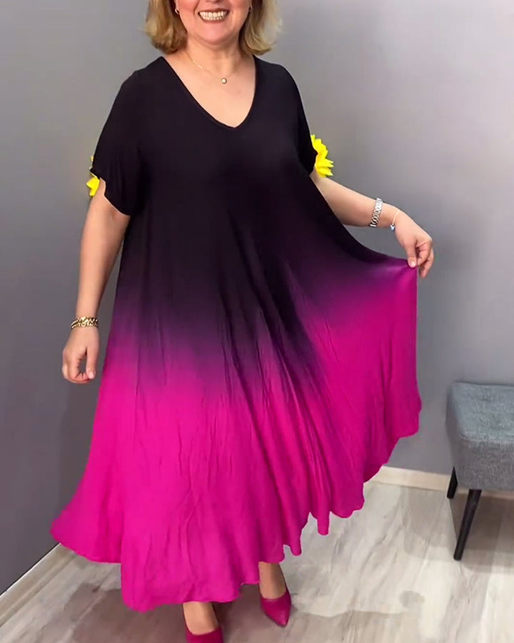 Joan - Zomerse maxi-jurk met kleurverloop