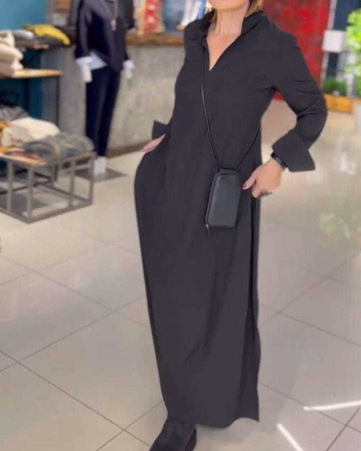 Evie - Retro Vibe Loose Fit Maxi-jurk