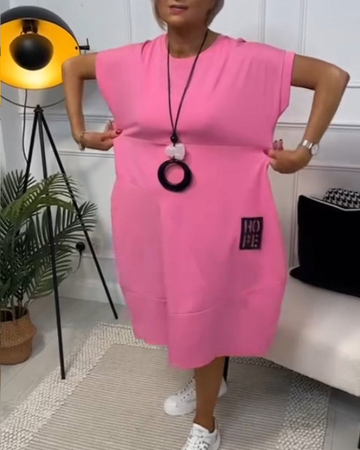 Cleo - Stijlvolle jurk met korte mouwen
