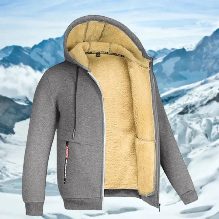 Clark | Men's winter jacket with hood and fleece