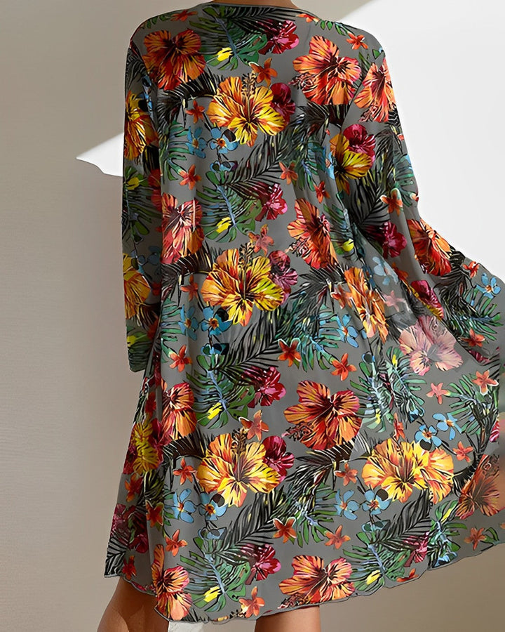 Isla - Tropische print bikiniset met cover-up