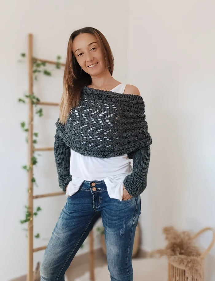 Alyssa™ - Boho gebreide sjaal – flatterend en comfortabel