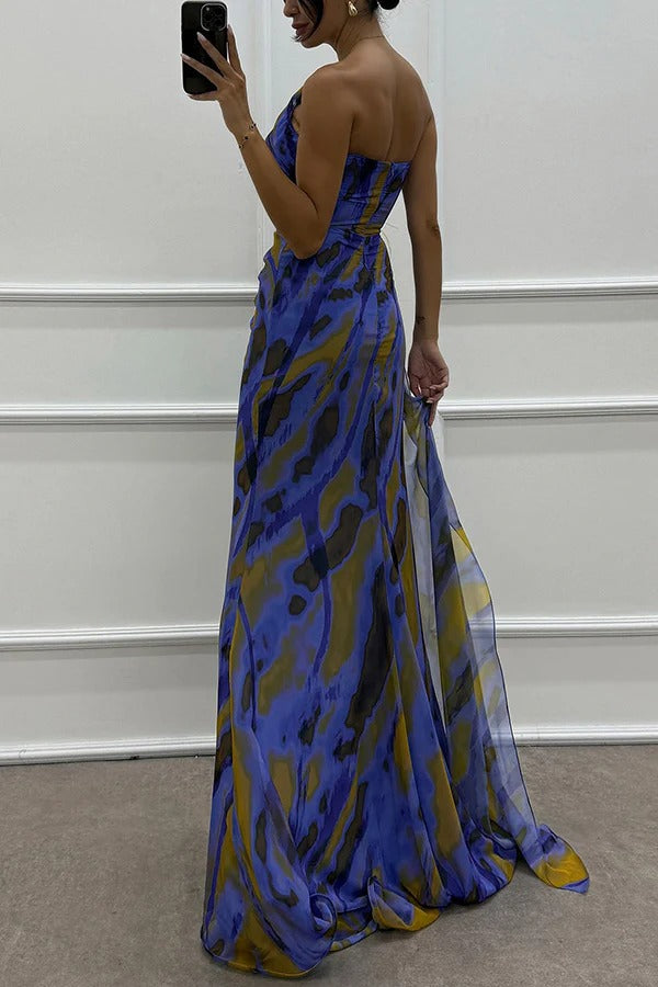 Elena | Levendige maxi-jurk