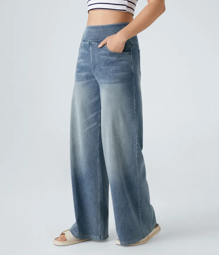 Hazel | Stretch Palazzo Jeans