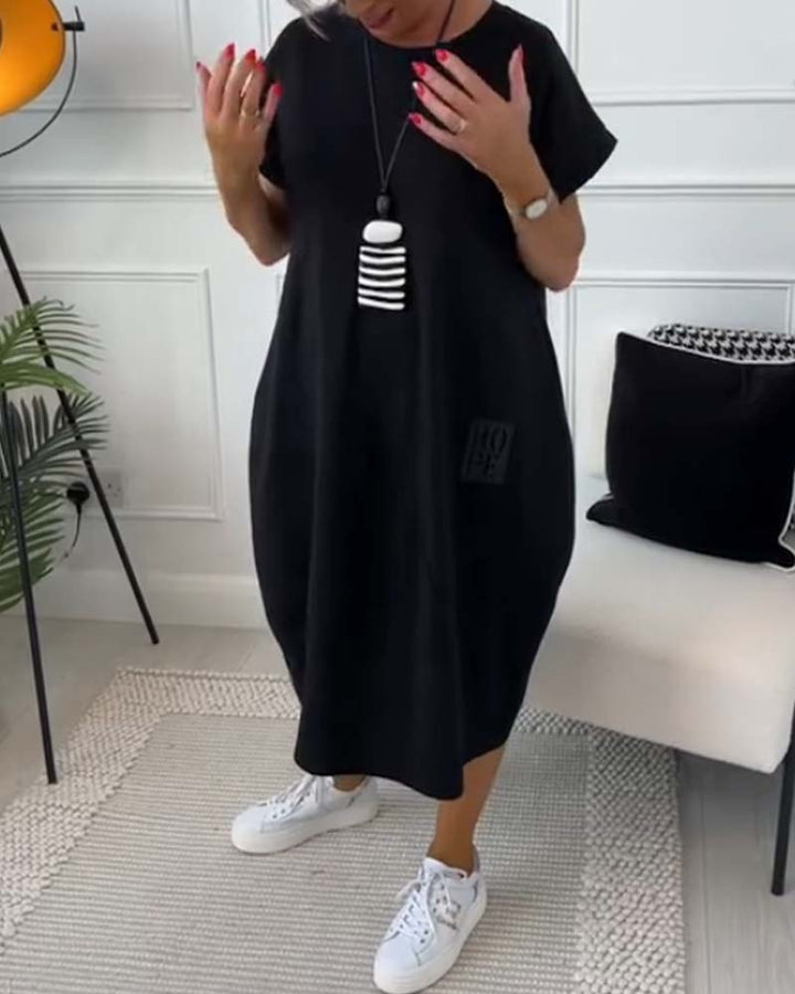 Cleo - Stijlvolle jurk met korte mouwen