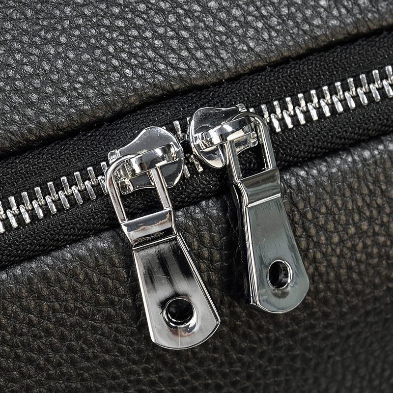 CHARLEROI Black Leather Travel Bag