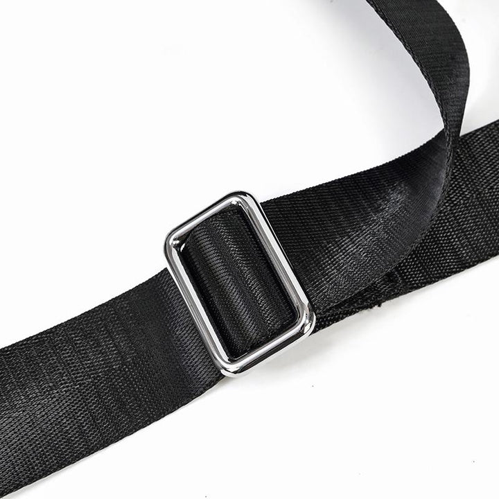 CHARLEROI Black Leather Travel Bag