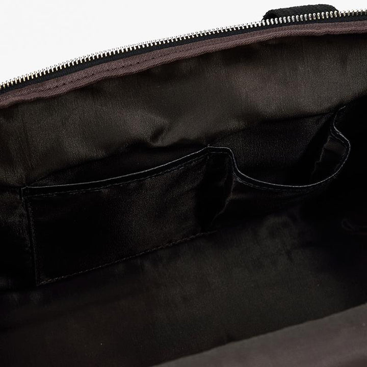 CHARLEROI Black Leather Travel Bag