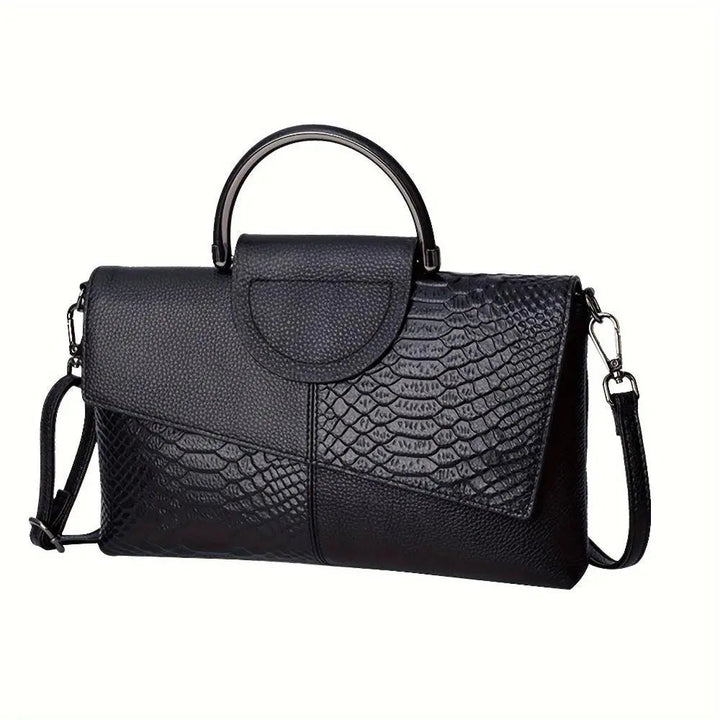 Celeste luxe tas met krokodillenreliëf
