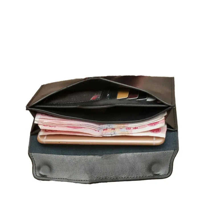 Klassieke vouwportemonnee met magnetische klep