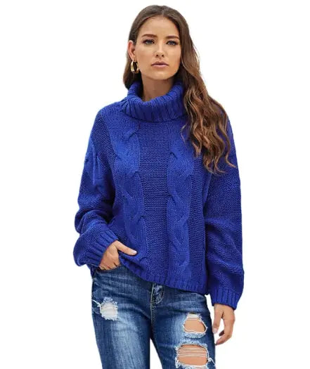 Clemence Luce - Women's High Neck Sweater Style and Warmth