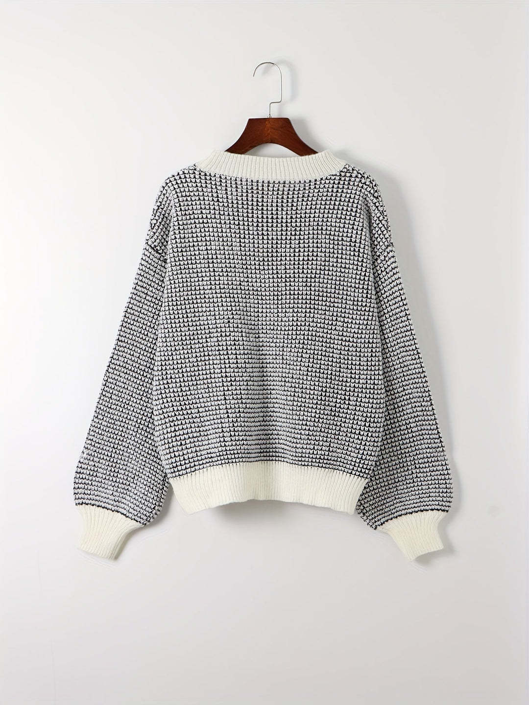 Bijou™ - Dames gebreide trui met lantaarnmouwen
