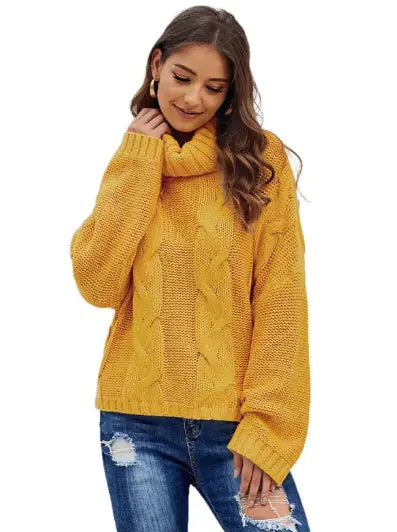 Clemence Luce - Women's High Neck Sweater Style and Warmth