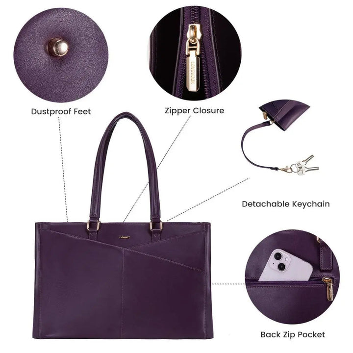 Elegante paarse laptoptas
