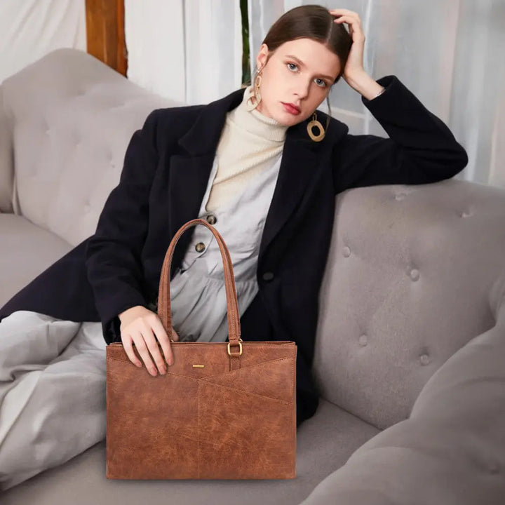 Elegante paarse laptoptas