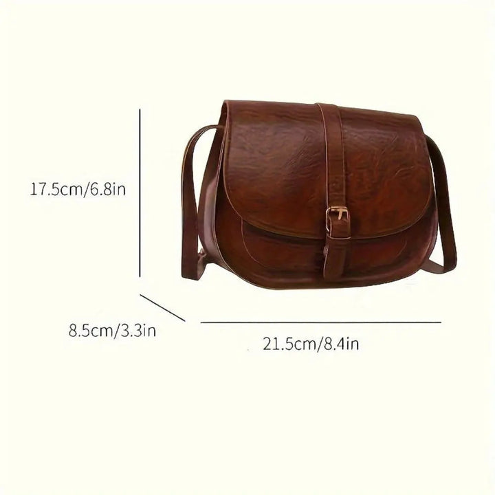 Evelyn Classic Saddle Crossbody Tas